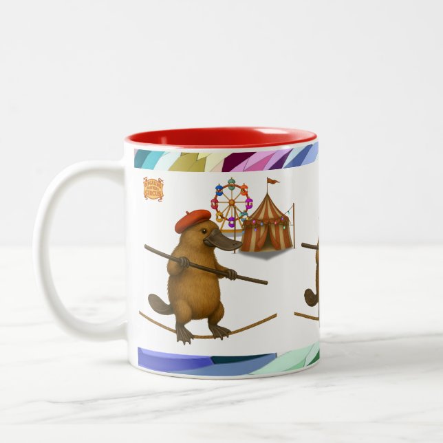 Caneca De Café Em Dois Tons Plato ornitorrinco equilibrista (Esquerda)