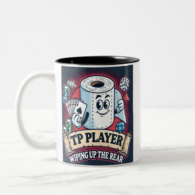 Caneca De Café Em Dois Tons Player TP - Limpar a parte traseira | Último Lugar (Esquerda)