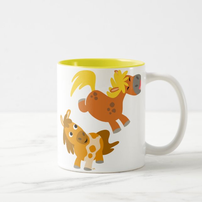Caneca De Café Em Dois Tons Playon Ponies Mug (Direita)