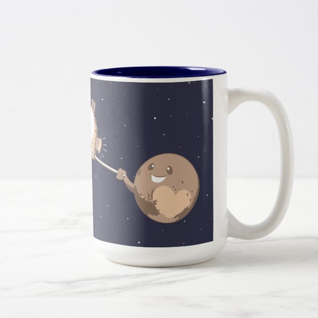 Caneca De Café Em Dois Tons Pluto Selfie (Direita)