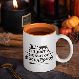 Caneca De Café Em Dois Tons Pocilgas Divertidas Gato Preto Feitiçaria Hallowee