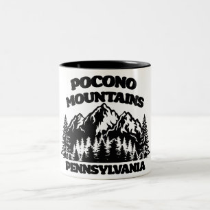 Caneca De Café Em Dois Tons Pocono Mountain Pensilvânia