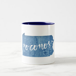Caneca De Café Em Dois Tons Poconos (Pensilvânia)