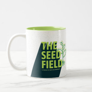 Caneca De Café Em Dois Tons Podcast de campo de sementes
