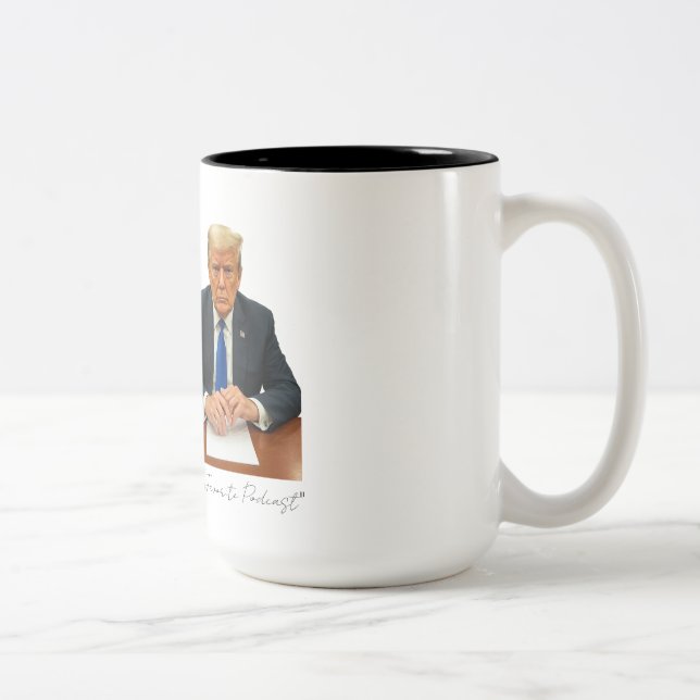 Caneca De Café Em Dois Tons Podcast favorito de Donny (Direita)