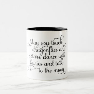 Caneca De Café Em Dois Tons Pode você dançar com bênção irlandesa das fad