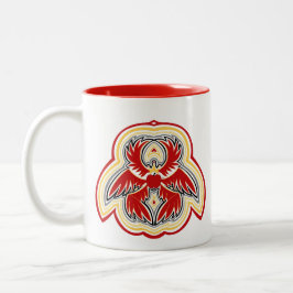 Caneca De Café Em Dois Tons Poder Angelical Puro Ondulações Gráficas