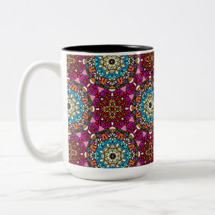 Caneca De Café Em Dois Tons Poder das Flores Jardim Groovy