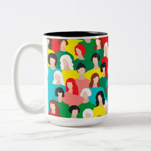 Caneca De Café Em Dois Tons Poder das raparigas