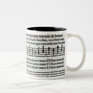 Caneca De Café Em Dois Tons Poema à música por Jean Antoine de Baif