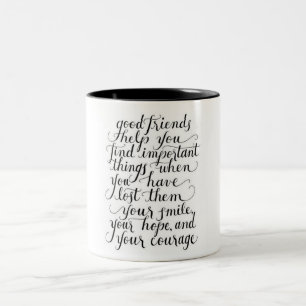 CANECA DE CAFÉ EM DOIS TONS ***POEMA DE AMIZADE***