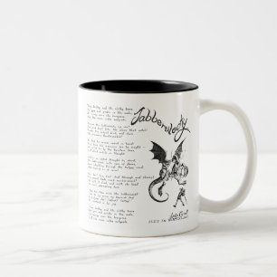 Caneca De Café Em Dois Tons Poema de Jabberwocky