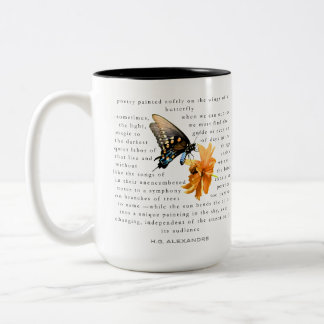 Caneca De Café Em Dois Tons “Poetry Painted Softly” – Mug by H.G. Alexandre