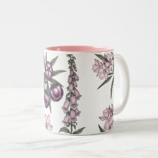 Caneca De Café Em Dois Tons "Poison Garden Mug, Vintage Botanical Illustration