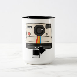 Caneca De Café Em Dois Tons polaroid