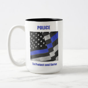Caneca De Café Em Dois Tons Polícia