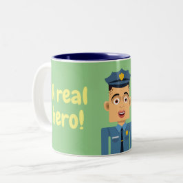 Caneca De Café Em Dois Tons Policia