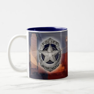 Caneca De Café Em Dois Tons Polícia de Dallas