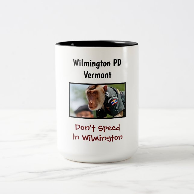 Caneca De Café Em Dois Tons Polícia de Wilmington Vermont: Mug De Café (Centro)