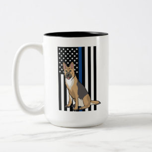 Caneca De Café Em Dois Tons Polícia K9 - Cão da Polícia