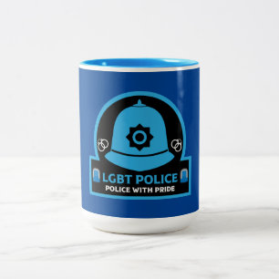 Caneca De Café Em Dois Tons Polícia Orgulho Gay LGBT+
