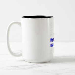 Caneca De Café Em Dois Tons Policial de Mulheres Avós Meu neto Dotado