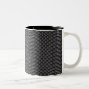 Caneca De Café Em Dois Tons Polímero preto e cinzento da fibra do carbono