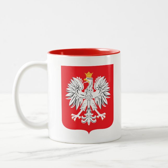 Caneca De Café Em Dois Tons Polish-Eagle (Esquerda)
