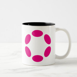 Caneca De Café Em Dois Tons Polkadot