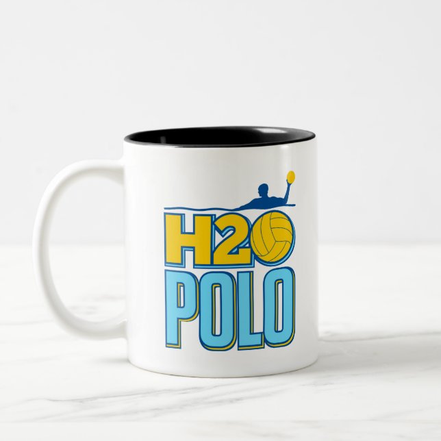 Caneca De Café Em Dois Tons Polo de água H2O (Esquerda)