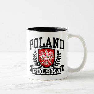 Caneca De Café Em Dois Tons Polônia Polska