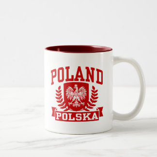 Caneca De Café Em Dois Tons Polônia Polska