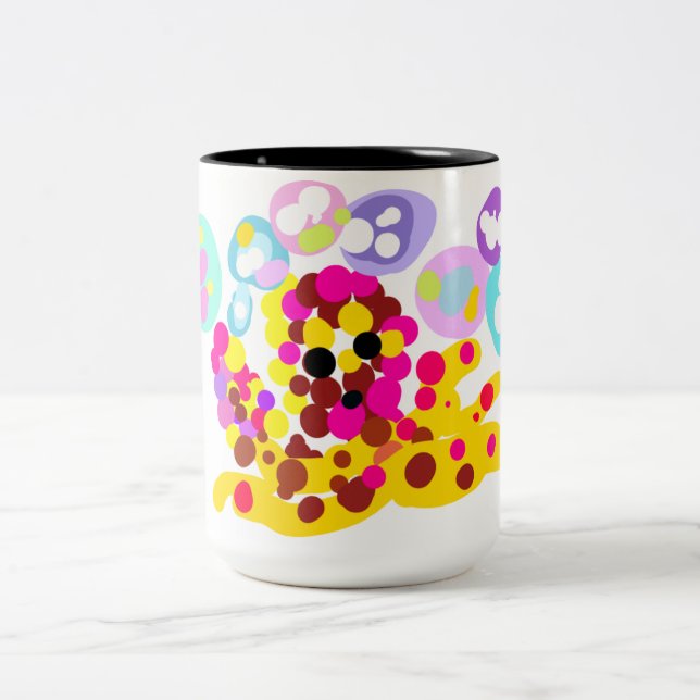 Caneca De Café Em Dois Tons Polvo fofo (Centro)