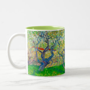 Caneca De Café Em Dois Tons Pomar Vincent van Gogh em Blossom