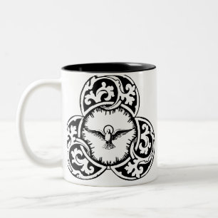 Caneca De Café Em Dois Tons Pomba do Espírito Santo símbolo cristão