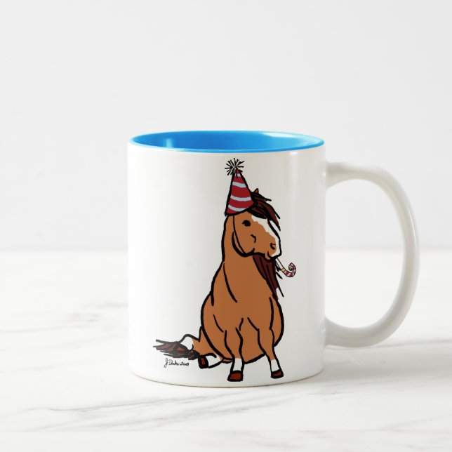 Caneca De Café Em Dois Tons Pônei do Partido Vermelho (Direita)