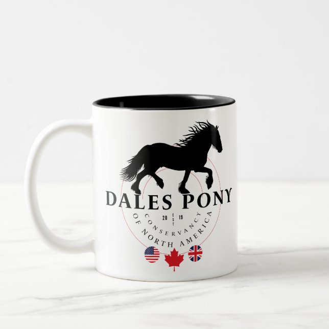 Caneca De Café Em Dois Tons Pônei dos Dales, um esboço britânico raro (Esquerda)