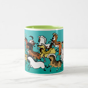 Caneca De Café Em Dois Tons Pônei Pônei Caverna 1
