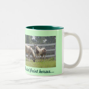 Caneca De Café Em Dois Tons Pôneis pintados