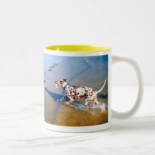 CANECA DE CAFÉ EM DOIS TONS PONHA O CACHORRO DALMATIAN (Direita)