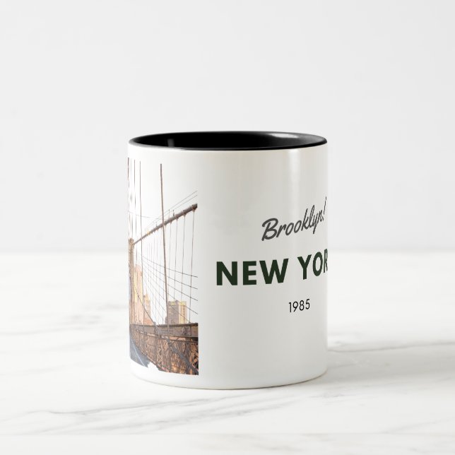 Caneca De Café Em Dois Tons Ponte Brooklyn (Centro)
