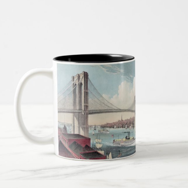 Caneca De Café Em Dois Tons Ponte Brooklyn (Esquerda)