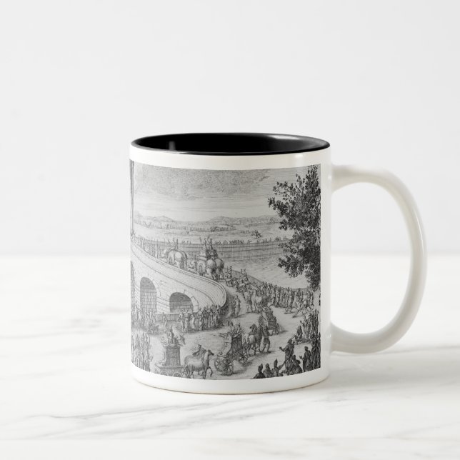 Caneca De Café Em Dois Tons Ponte de Augustus sobre através de Flaminia, perto (Direita)