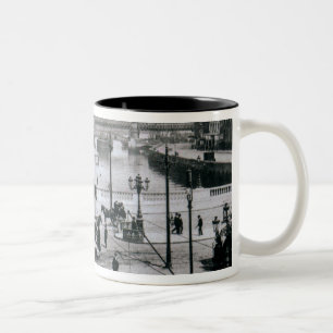 Caneca De Café Em Dois Tons Ponte de O Connell e o rio Liffey, Dublin