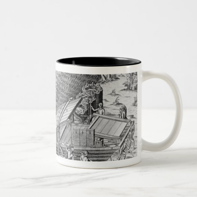 Caneca De Café Em Dois Tons Ponte feita na forma de um barco (Direita)