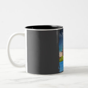 Caneca De Café Em Dois Tons Ponte mínima de Praga na República Checa