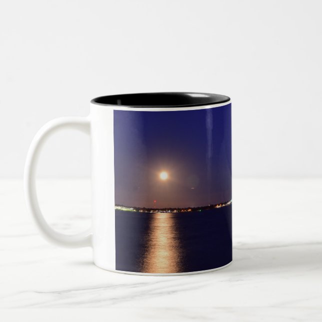 Caneca De Café Em Dois Tons Ponte Newport Cheia (Esquerda)