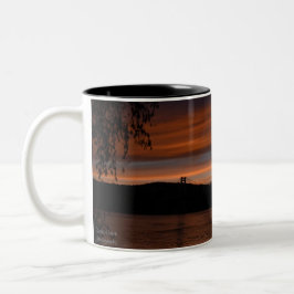 Caneca De Café Em Dois Tons Ponte no Sunset 2