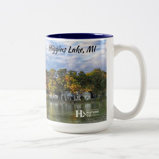 Caneca De Café Em Dois Tons Ponto Stoney, Lago Higgins (Direita)