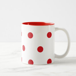 Caneca De Café Em Dois Tons Pontos da cereja